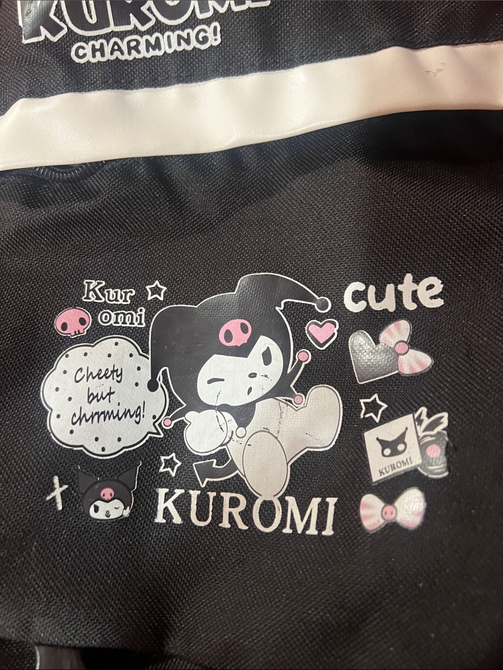 Kuromi Black Kids Backpack with Cute Character Print - Picture 3 of 12